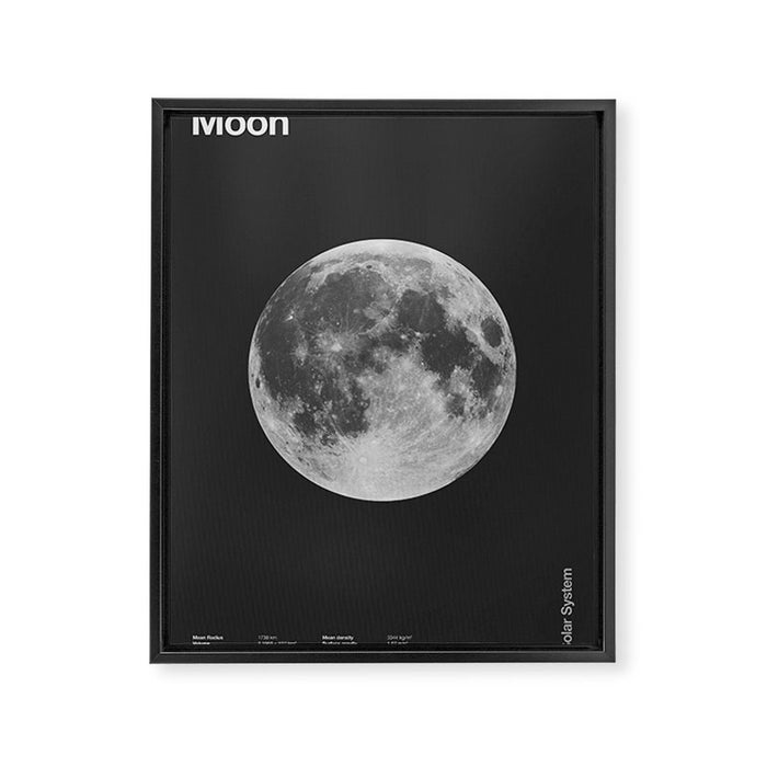 Solar System _ Moon Framed Canvas Print Gallery Image 1