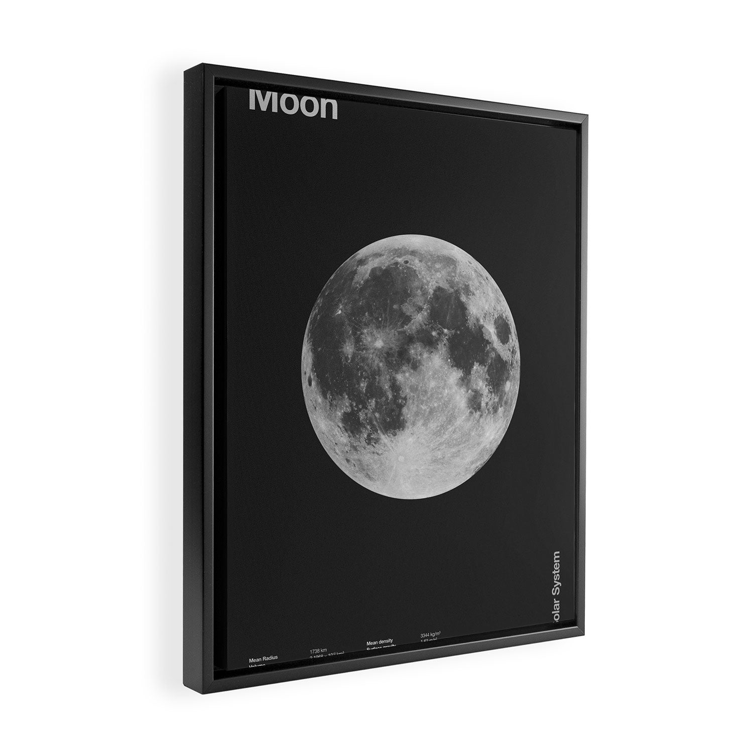 Solar System _ Moon Framed Canvas Print Gallery Image 2