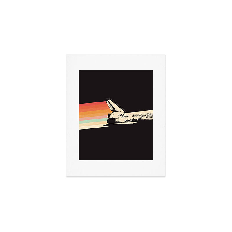 Spaceship - Rainbow Art Print Gallery Image 1