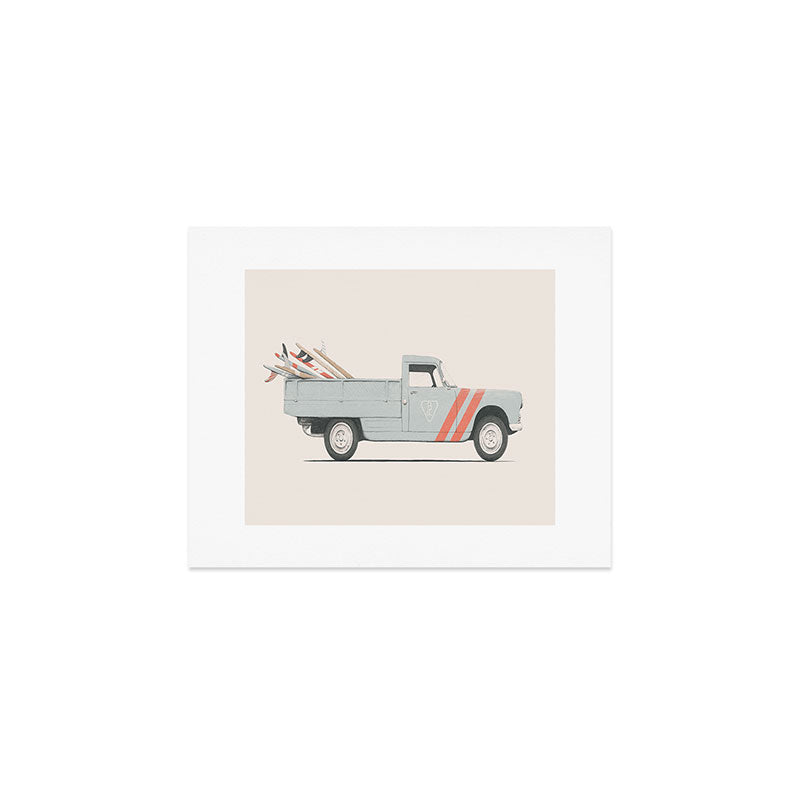 Surfboard Pick Up Van Art Print Gallery Image 1