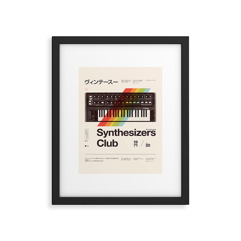 Synthesizers Club Framed Art Print Gallery Image 4