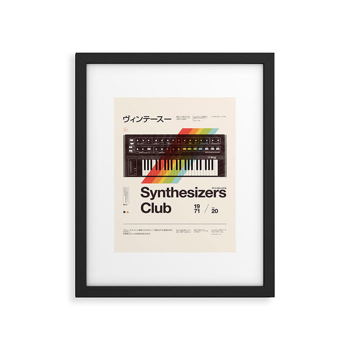 Synthesizers Club Framed Art Print Gallery Image 1