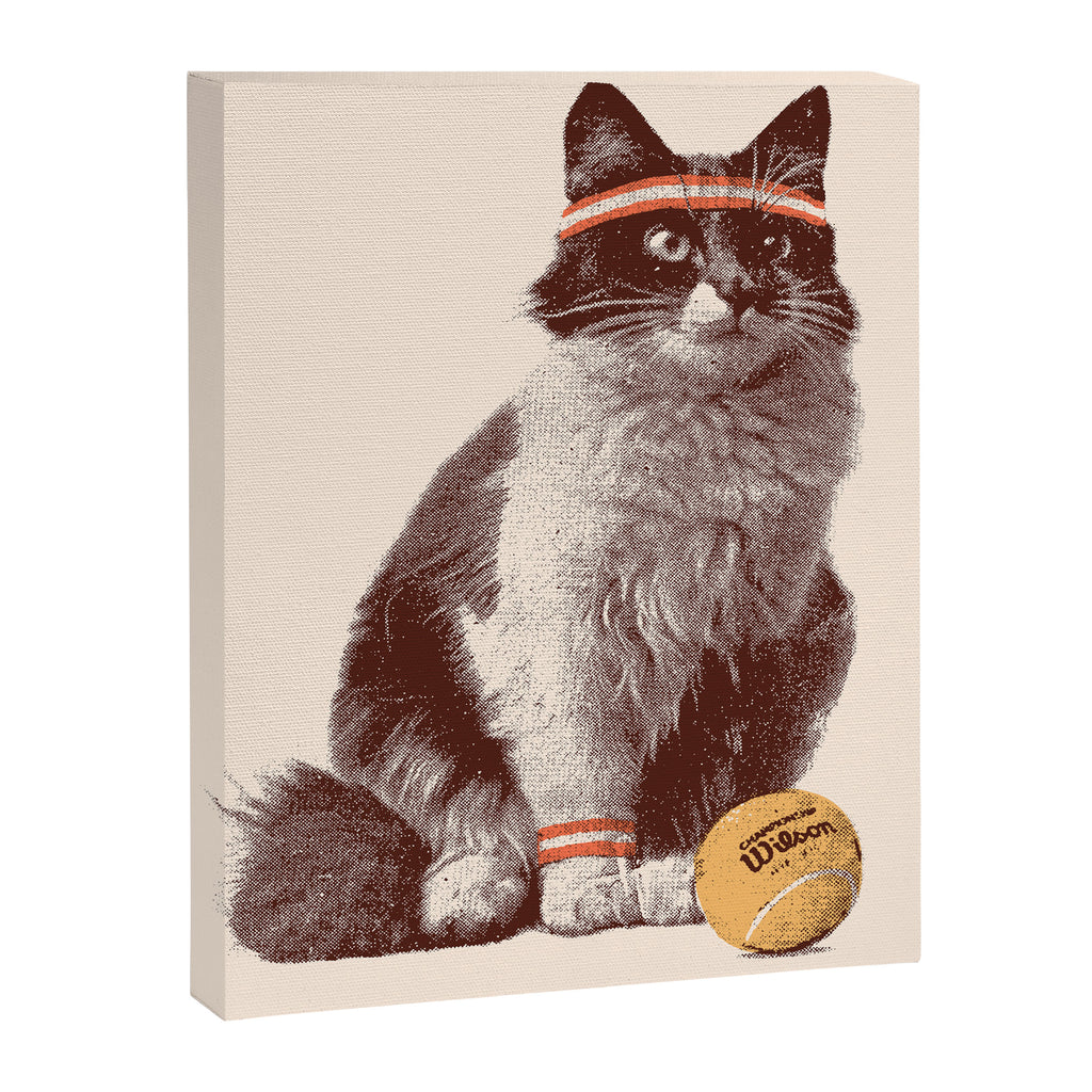 Tennis Cat Canvas Print Gallery Image 6