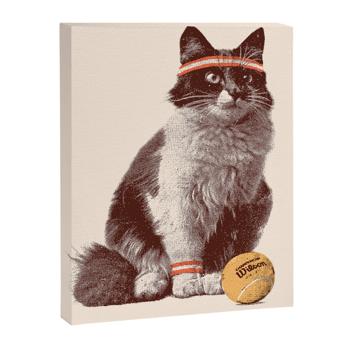 Tennis Cat Canvas Print Gallery Image 1