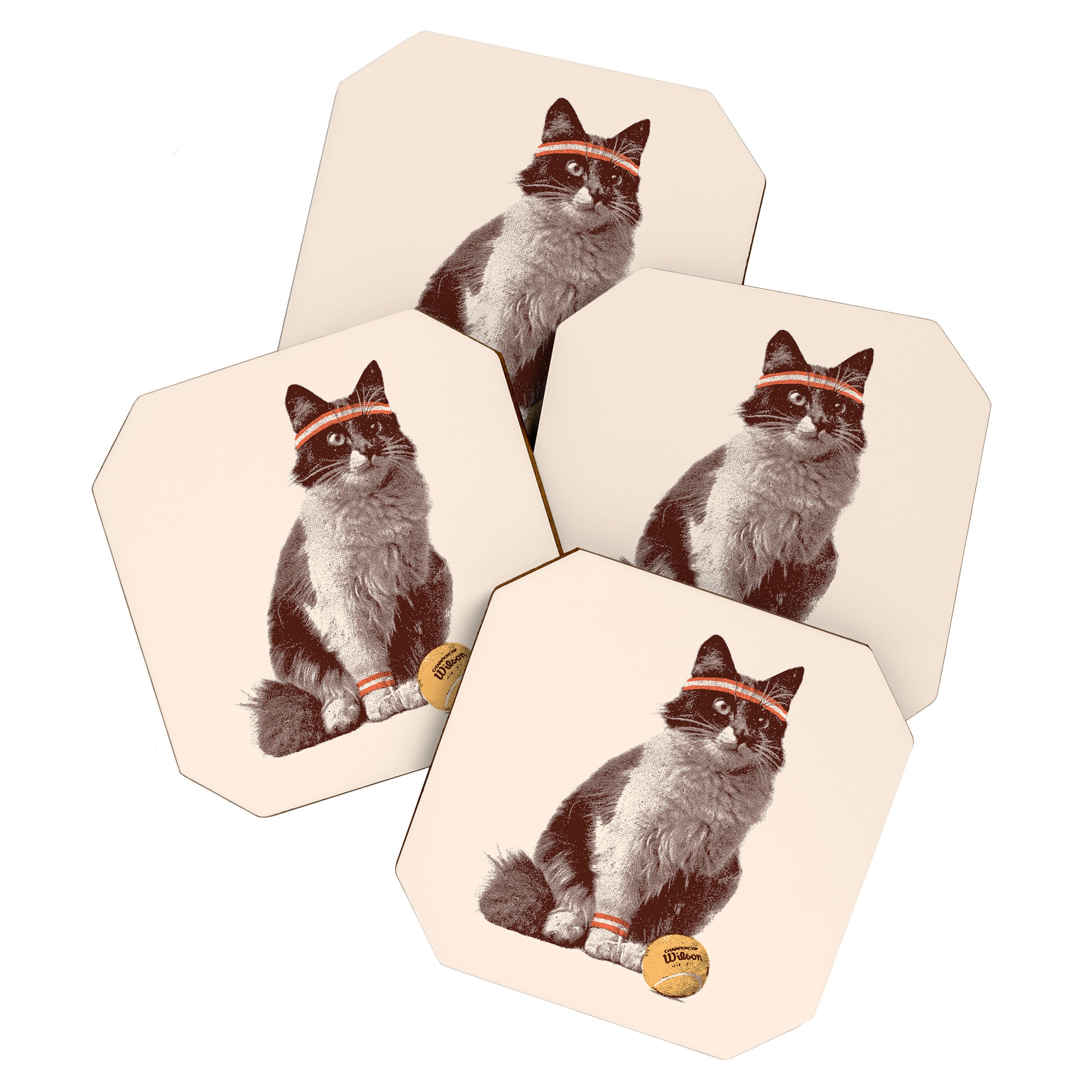 Tennis Cat Coaster Gallery Image 1