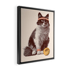 Tennis Cat Framed Canvas Print Gallery Image 2