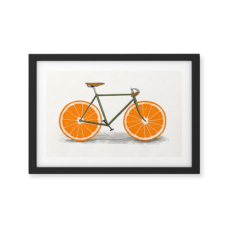 Zest (Orange Wheels) Framed Art Print Gallery Image 2