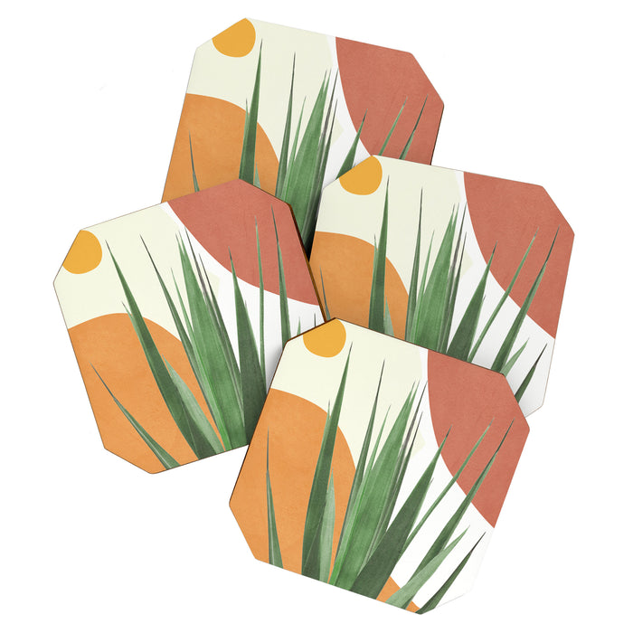 Abstract Agave Plant Coaster Gallery Image 1