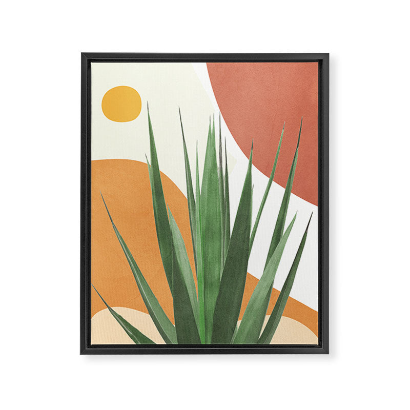 Abstract Agave Plant Framed Canvas Print Gallery Image 6