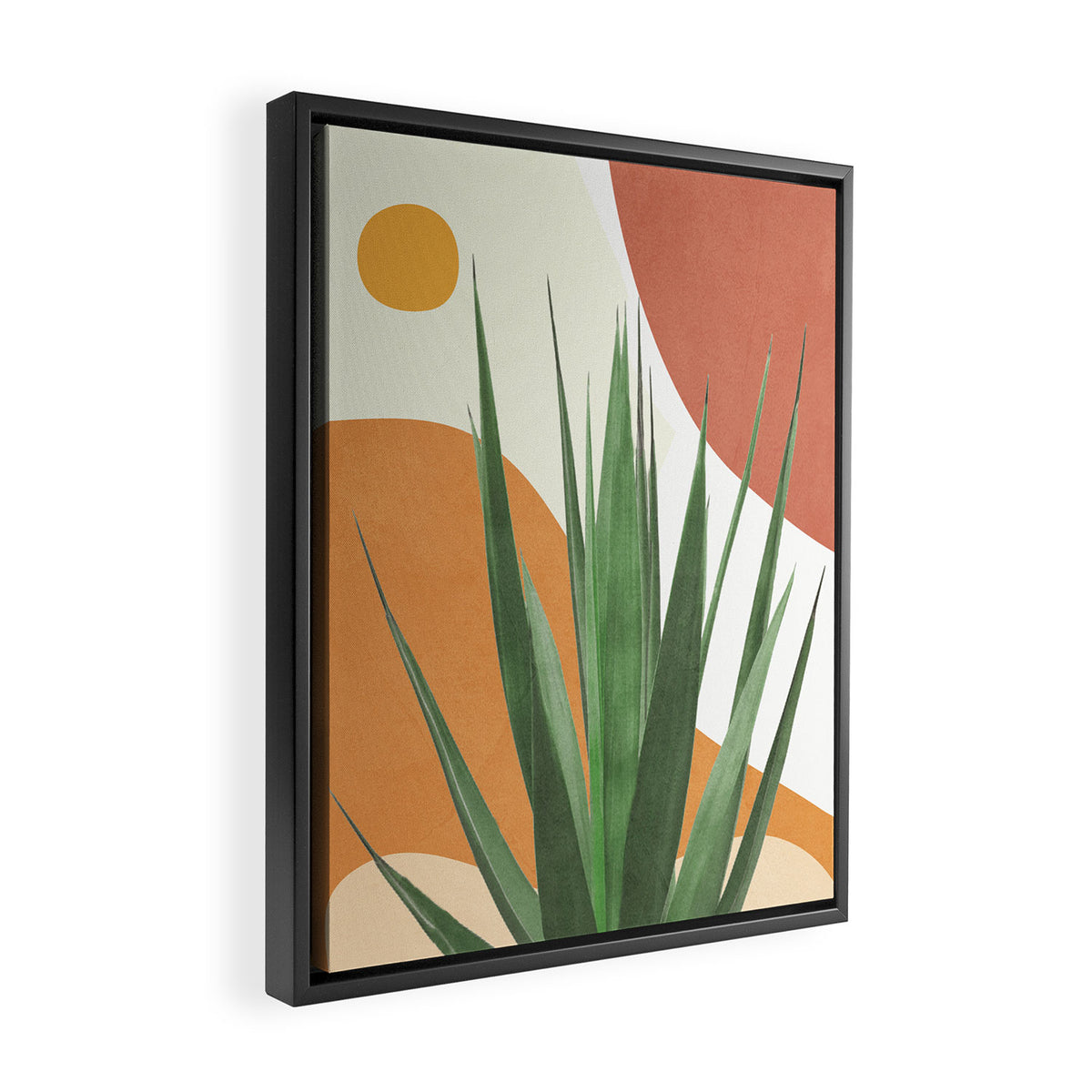 Abstract Agave Plant Framed Canvas Print Gallery Image 2