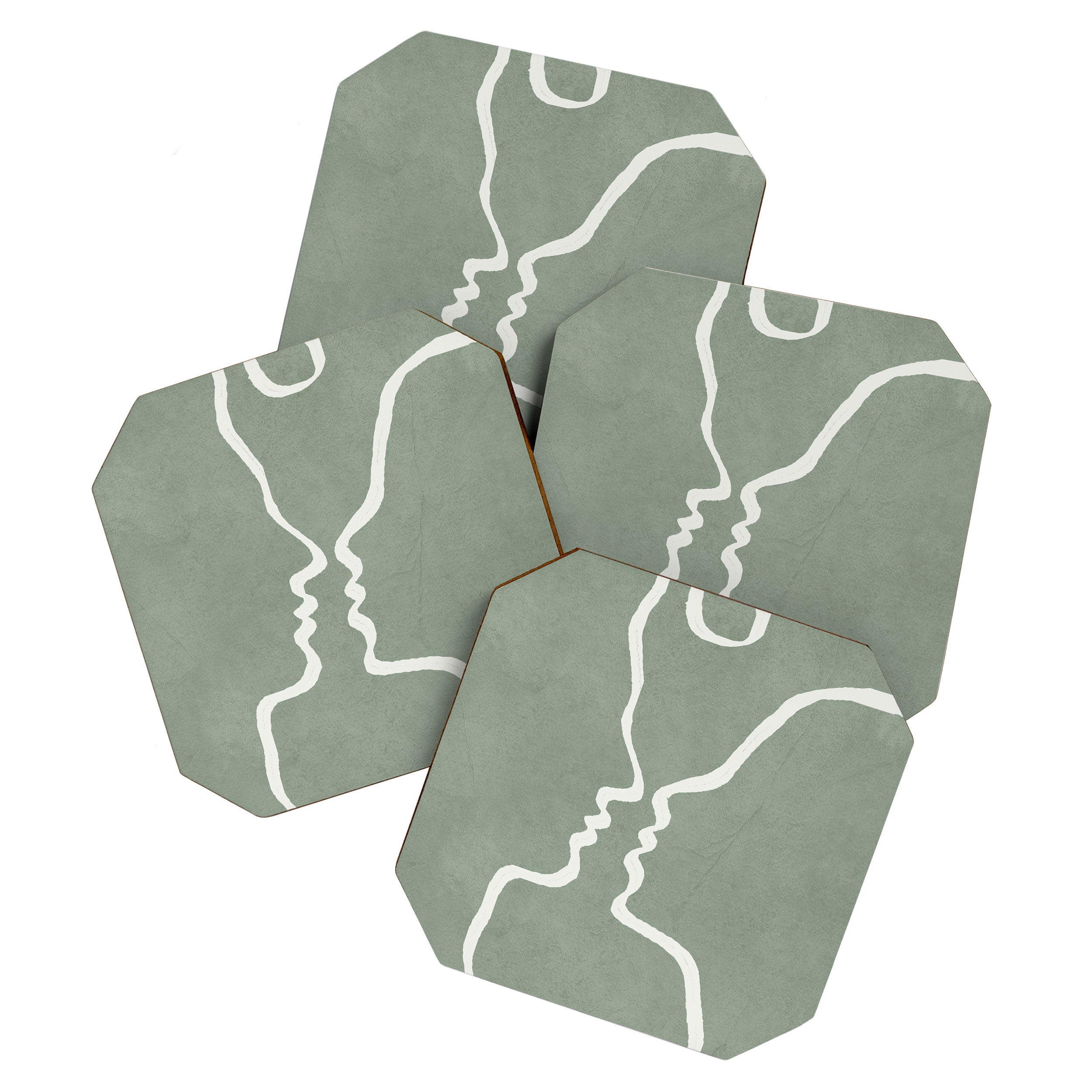 Abstract Couple Coaster Gallery Image 1
