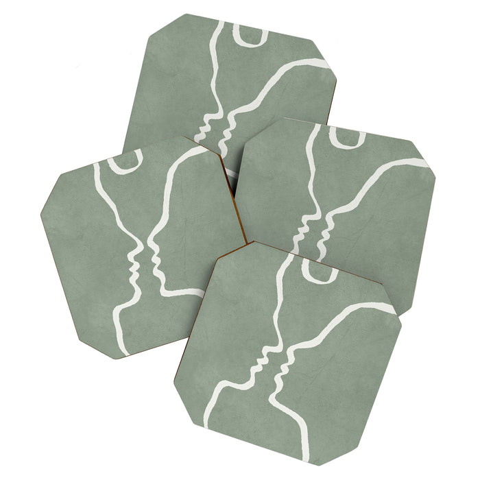 Abstract Couple Coaster Gallery Image 1