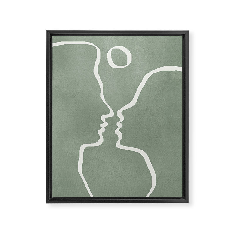 Abstract Couple Framed Canvas Print Gallery Image 6