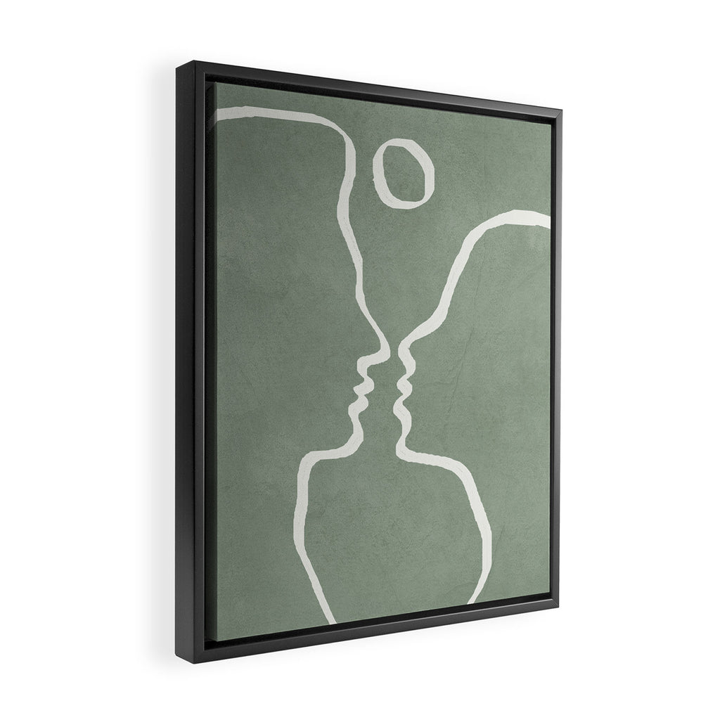 Abstract Couple Framed Canvas Print Gallery Image 2