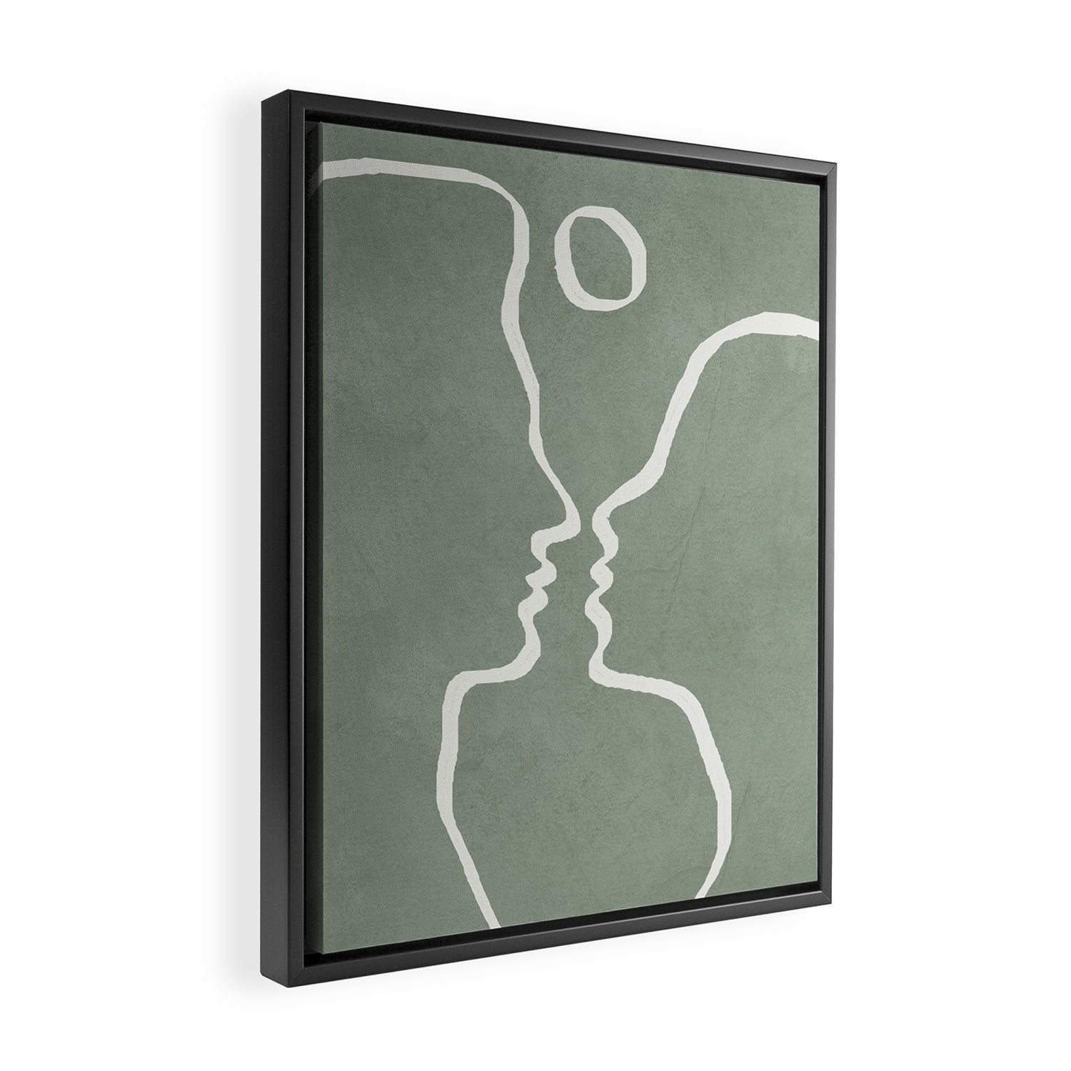 Abstract Couple Framed Canvas Print Gallery Image 2