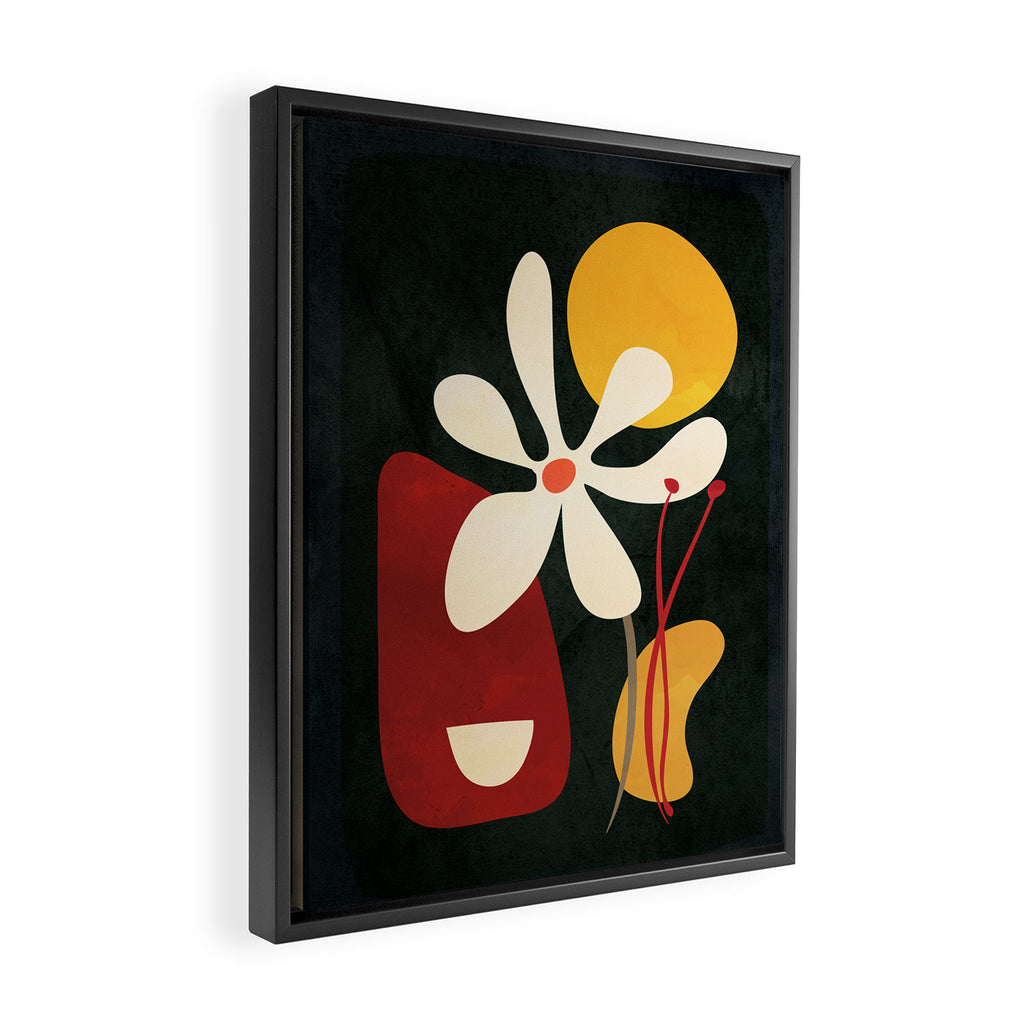Abstract Daisy 01 Framed Canvas Print Gallery Image 2