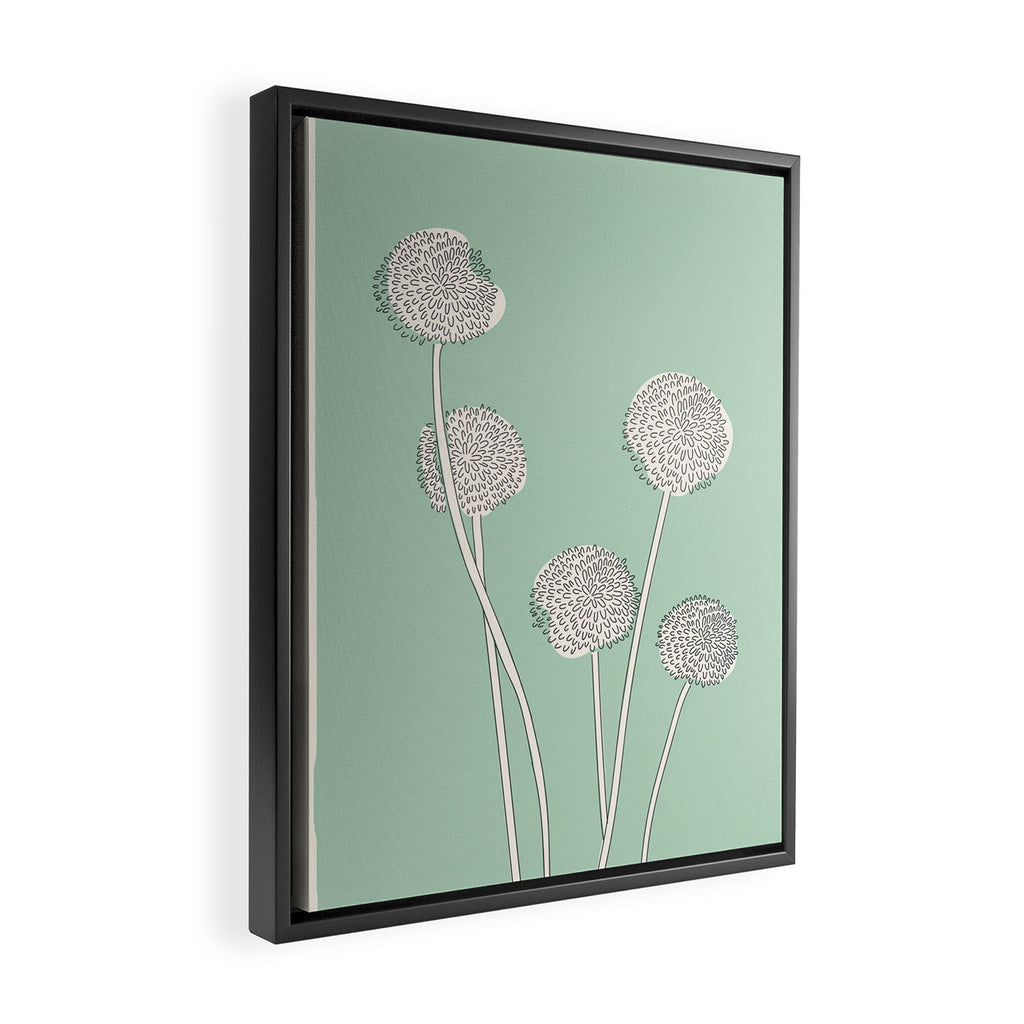 Abstract Dandelions Framed Canvas Print Gallery Image 2