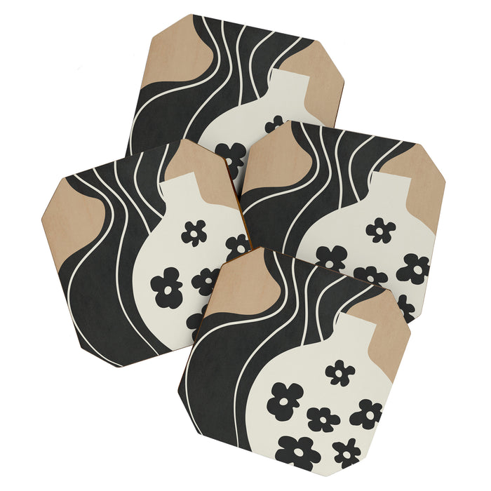Abstract Elegance 6 Coaster Gallery Image 1