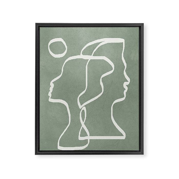 Abstract Faces Framed Canvas Print Gallery Image 1