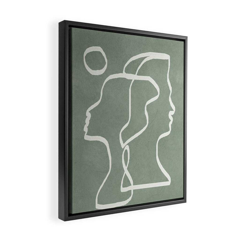 Abstract Faces Framed Canvas Print Gallery Image 2