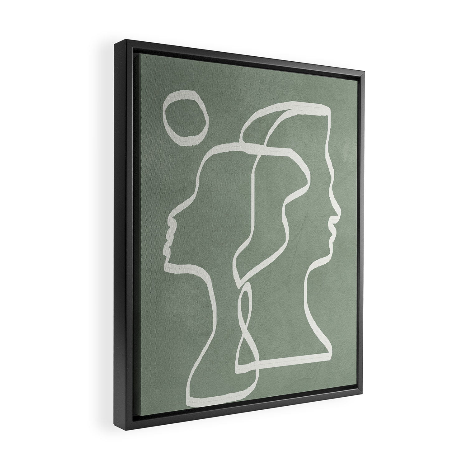 Abstract Faces Framed Canvas Print Gallery Image 2
