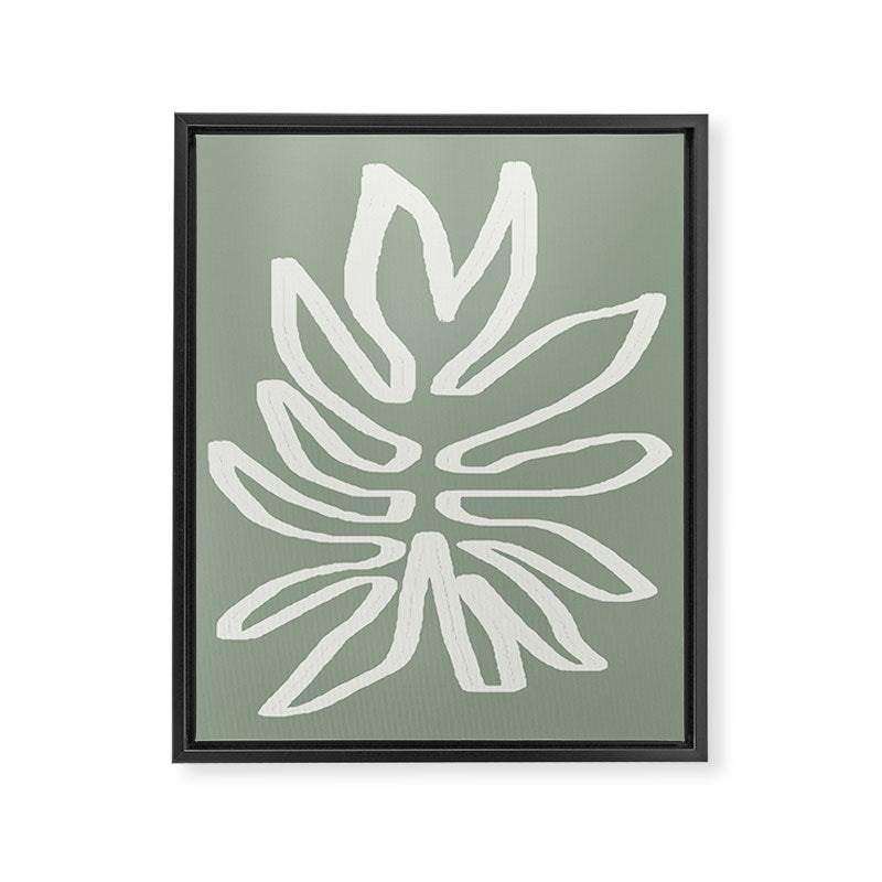 Abstract Leaf Framed Canvas Print Gallery Image 6