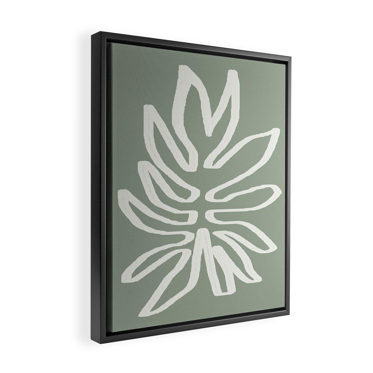 Abstract Leaf Framed Canvas Print Gallery Image 2