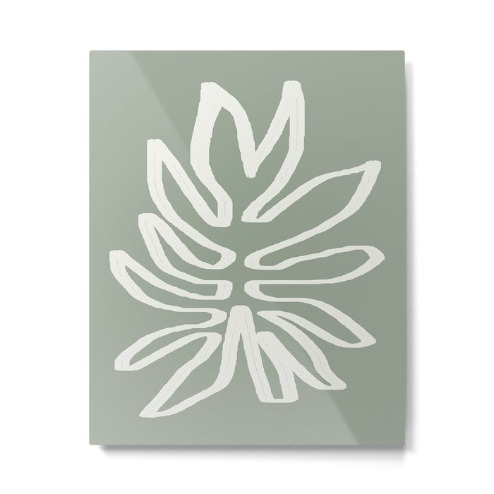 Abstract Leaf Metal Print Gallery Image 1