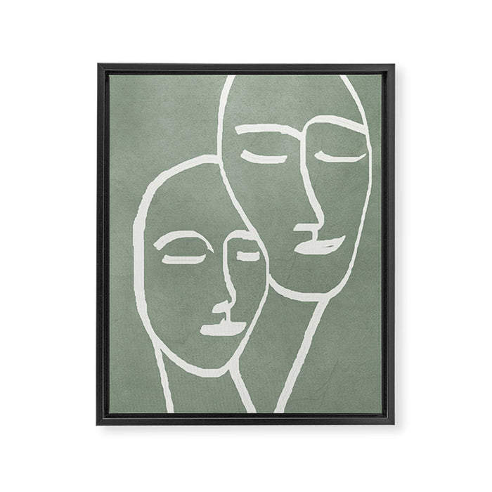 Abstract Masks Framed Canvas Print Gallery Image 1