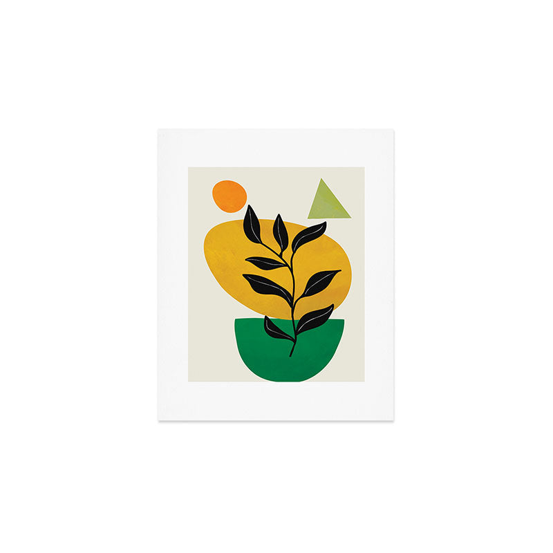 Abstract Organic Shapes and Leaves 2 Art Print Gallery Image 1