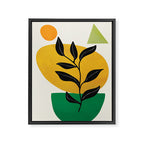 Abstract Organic Shapes and Leaves 2 Framed Canvas Print Gallery Image 6