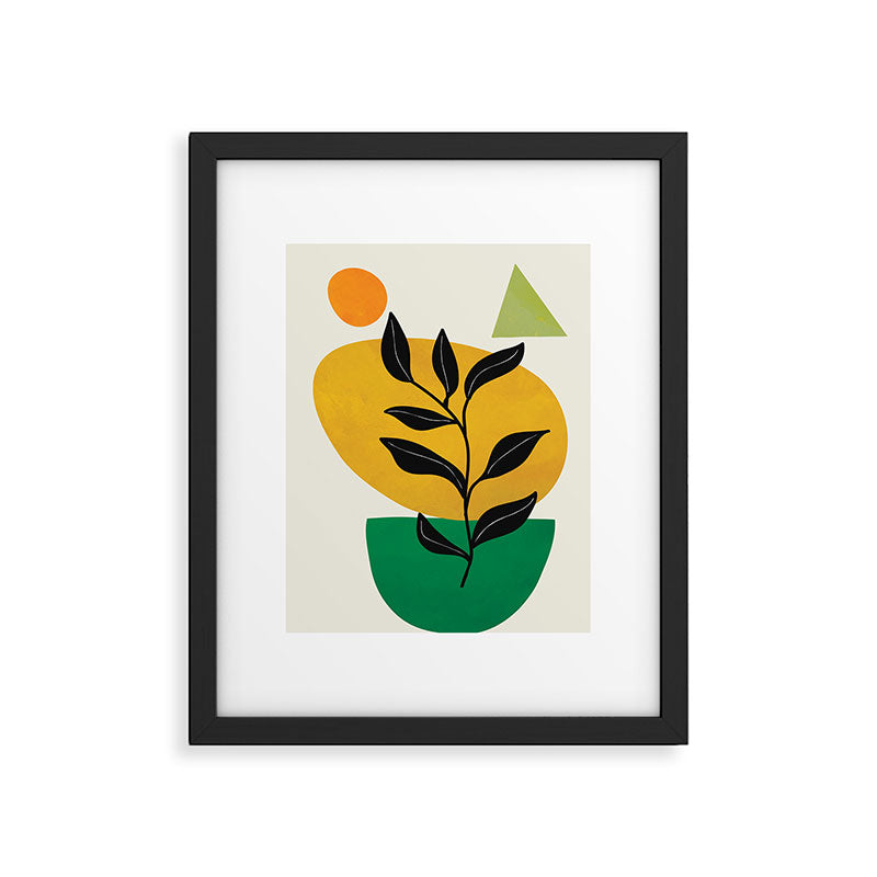 Abstract Organic Shapes and Leaves 2 Framed Art Print Gallery Image 5