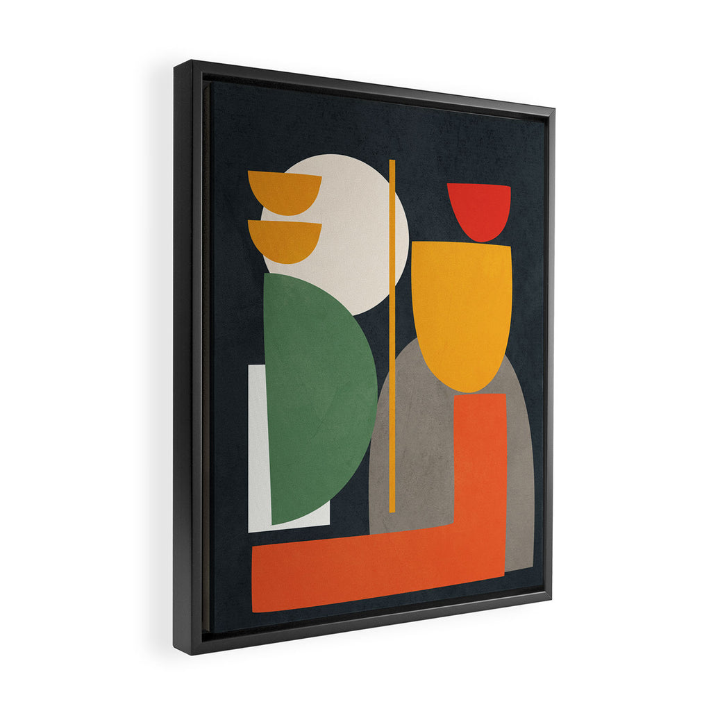 Abstract Shape Setting 02 Framed Canvas Print Gallery Image 2