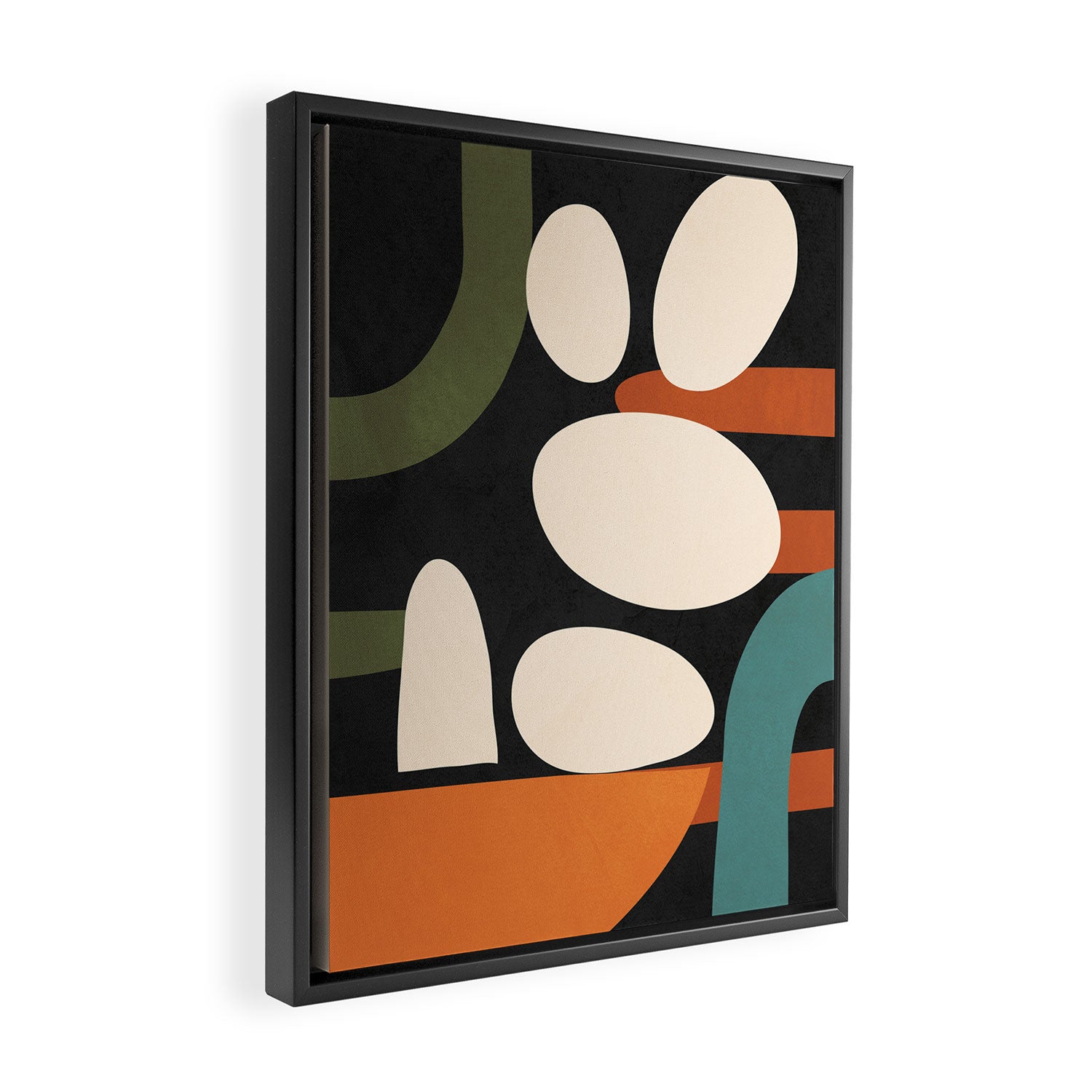 Abstract shapes in the skies 1 Framed Canvas Print Gallery Image 2