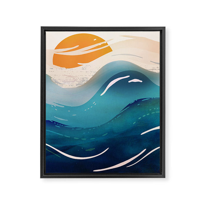 Abstract Waves Framed Canvas Print Gallery Image 1
