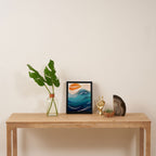 Abstract Waves Framed Canvas Print Gallery Image 4