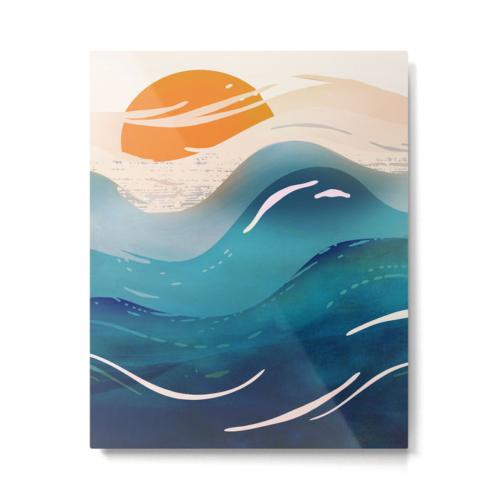 Abstract Waves Metal Print Gallery Image 1
