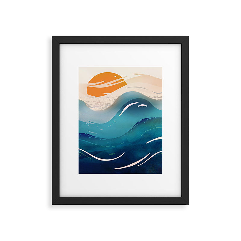 Abstract Waves Framed Art Print Gallery Image 5