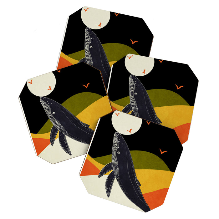 Abstract Whale 2 Coaster Gallery Image 1