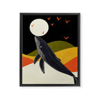 Abstract Whale 2 Framed Canvas Print Gallery Image 6