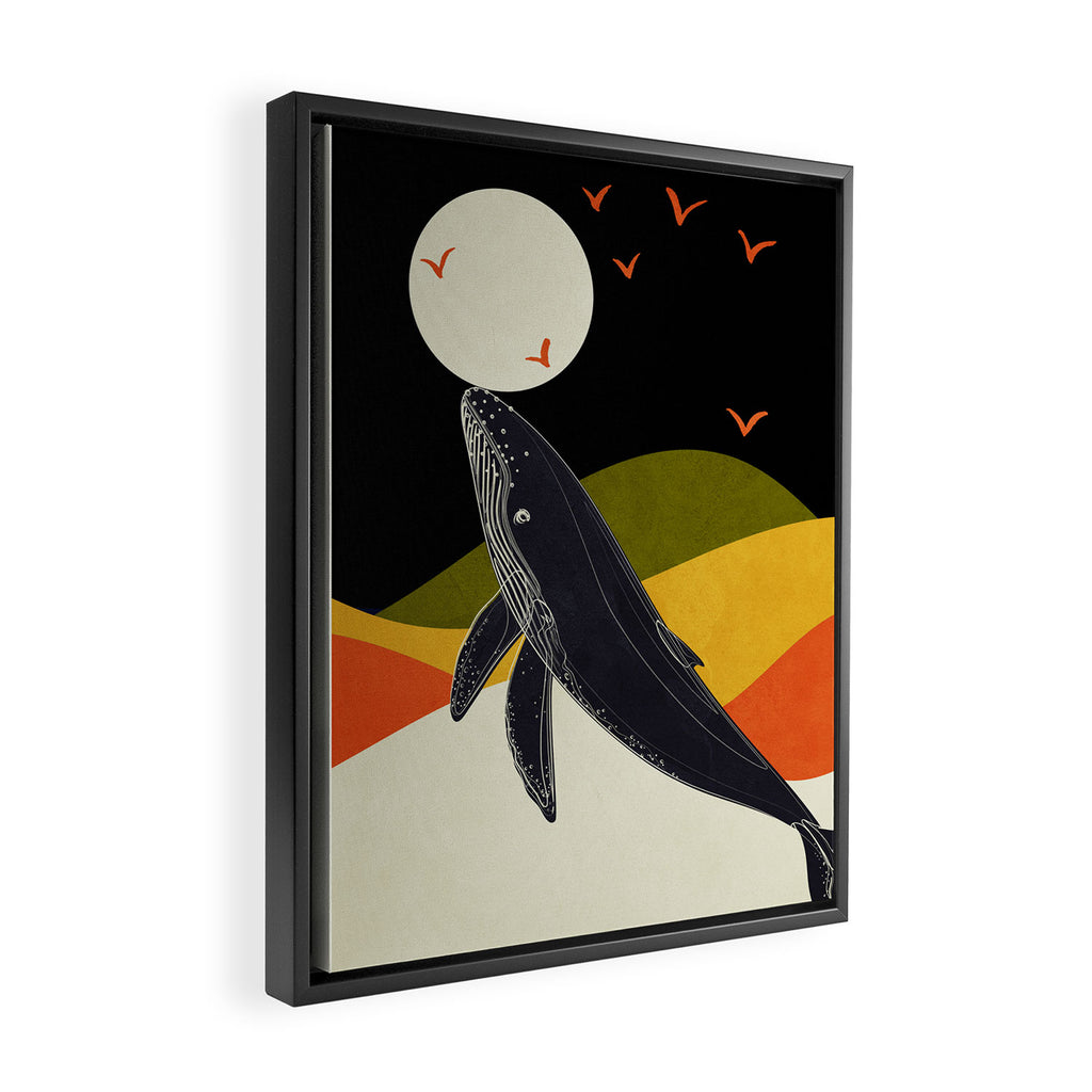 Abstract Whale 2 Framed Canvas Print Gallery Image 2