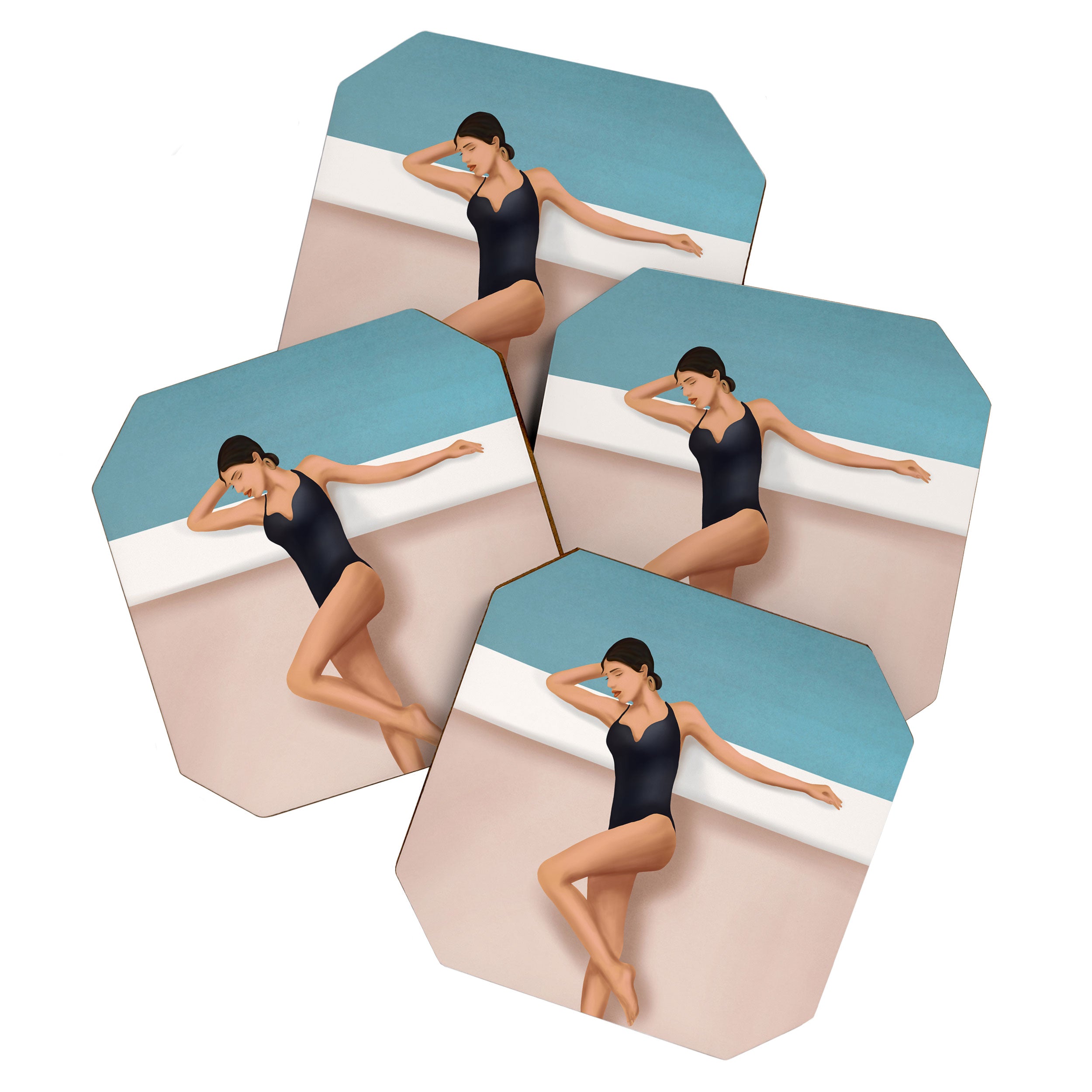 At the pool Coaster Gallery Image 1
