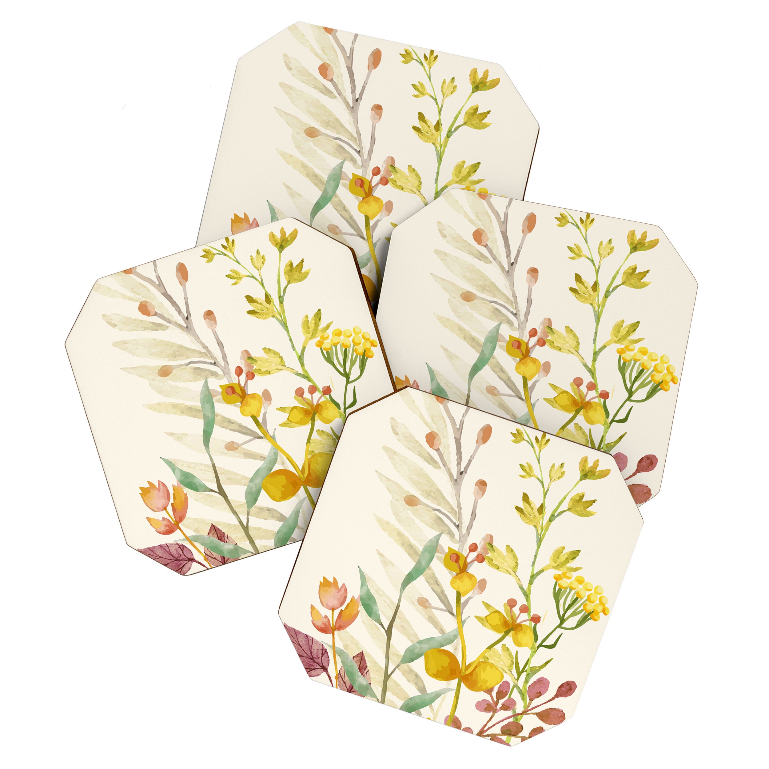Autumn Flowers Coaster Gallery Image 1