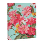 Azalea and Wildflower Bouquet on Teal Canvas Print Gallery Image 6