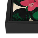 Azalea Blossoms with Jade Leaves Framed Canvas Print Gallery Image 3