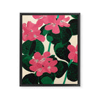 Azalea Blossoms with Jade Leaves Framed Canvas Print Gallery Image 6