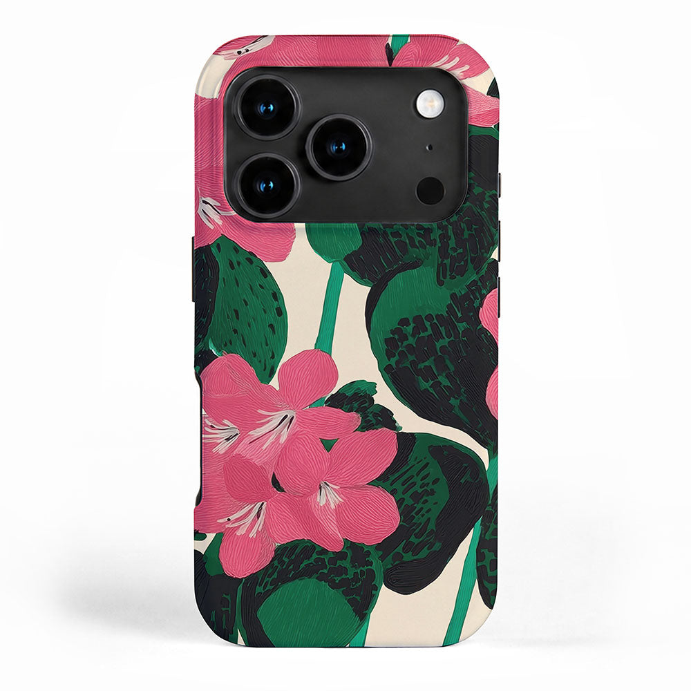 Azalea Blossoms with Jade Leaves iPhone Case Gallery Image 1