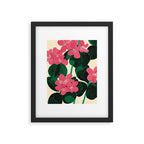 Azalea Blossoms with Jade Leaves Framed Art Print Gallery Image 5