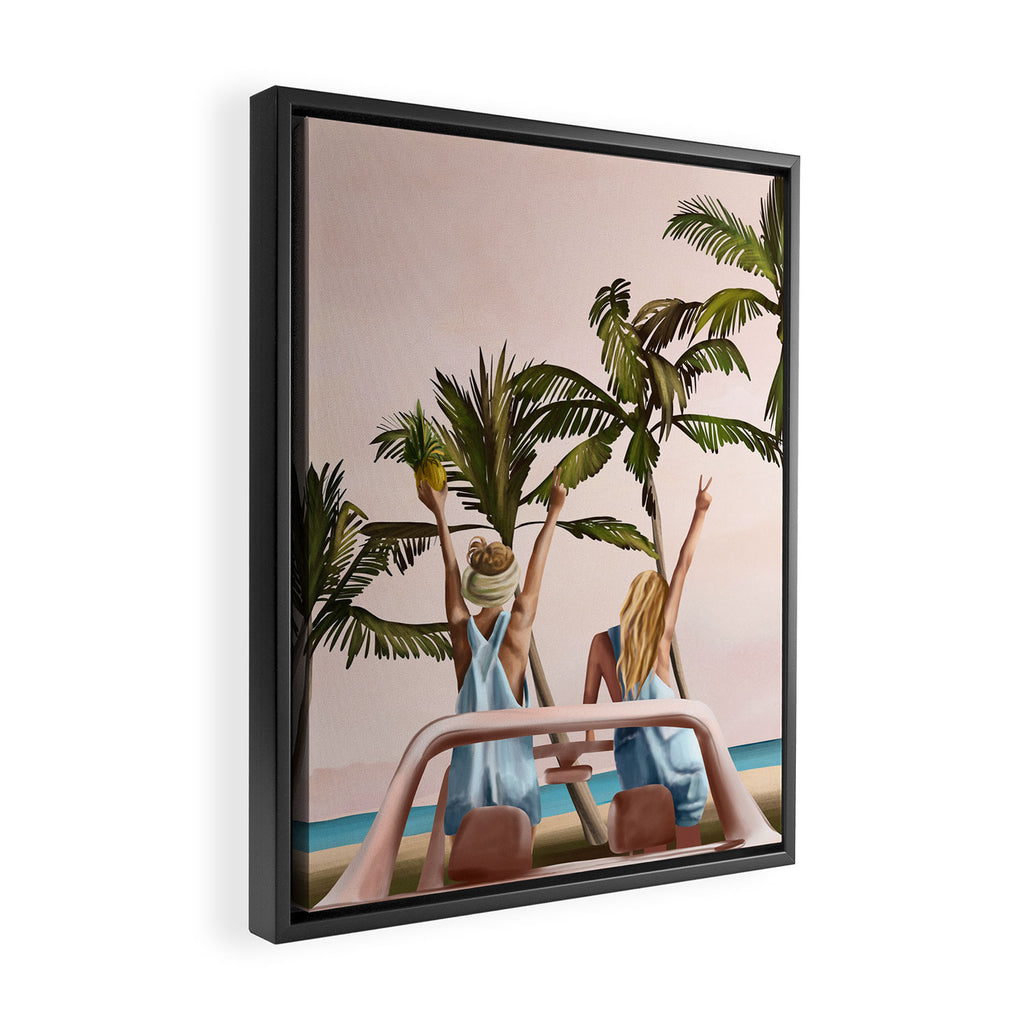 Beach Spring Break Framed Canvas Print Gallery Image 2