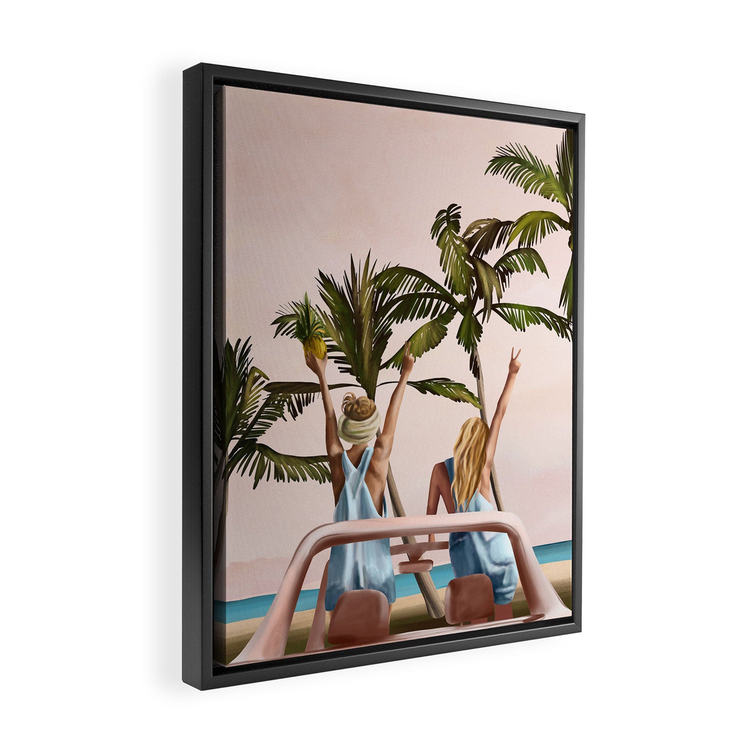 Beach Spring Break Framed Canvas Print Gallery Image 2